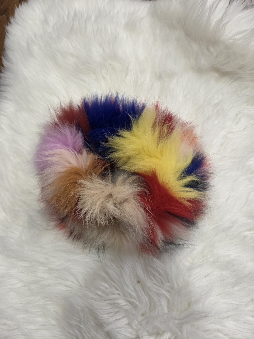 Multicolor Faux Fur Pom Pom Accessory For Headband